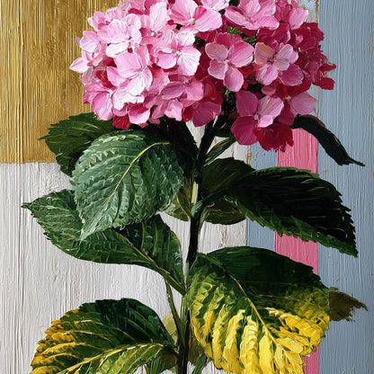 Pink Hydrangea Garden Glow Canvas Wall Art