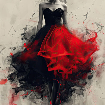 Flame of the Midnight Dance Canvas Wall Art
