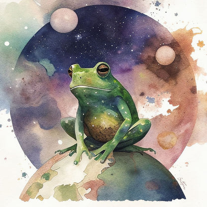 Frog - Astro Cruise Canvas Wall Art