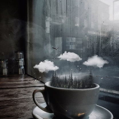 Cup Forest Canvas Wall Art