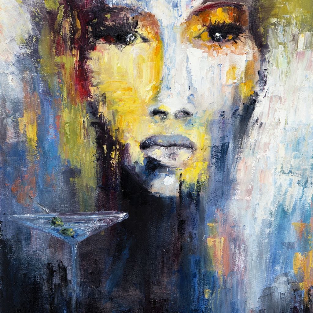 Martini Portrait Canvas Wall Art