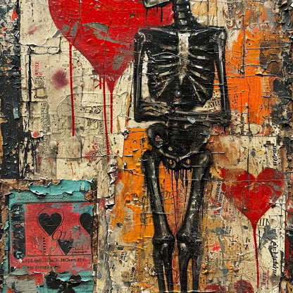 Romantic Skeleton 1 Canvas Wall Art
