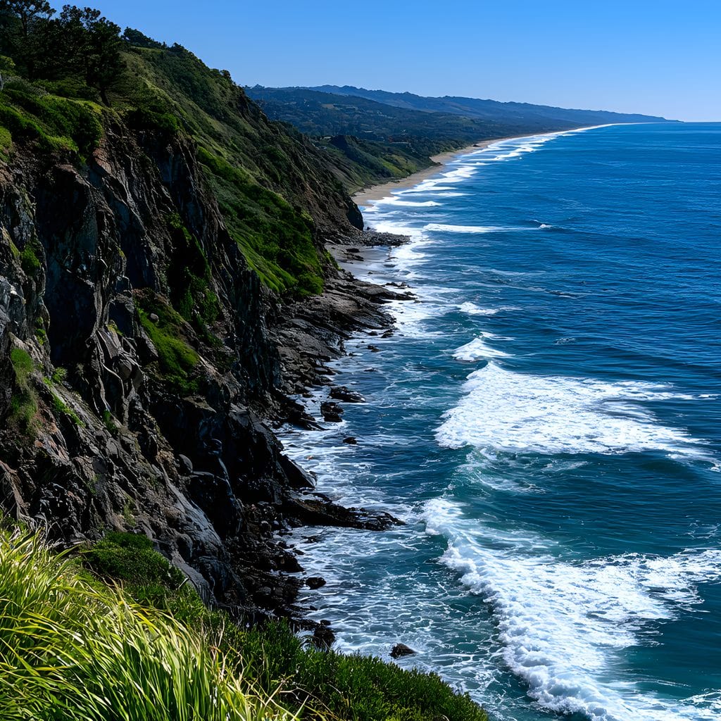 Surreal Coast Waters Canvas Wall Art