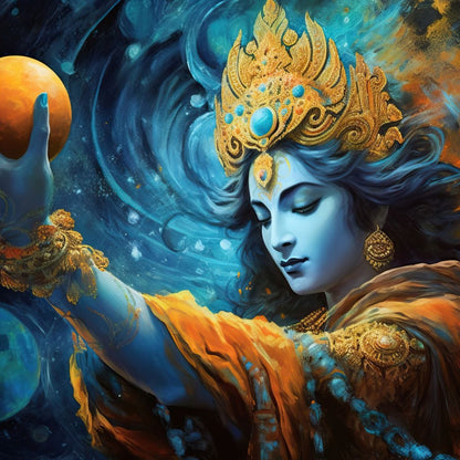 Krishna's Wisdom Path Canvas Wall Art