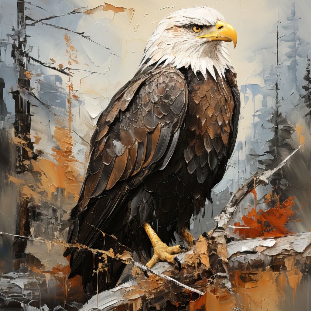 Majestic Eagle Outlook Canvas Wall Art