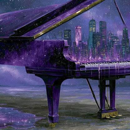 Melodies Melting Into The Night Sky Canvas Wall Art