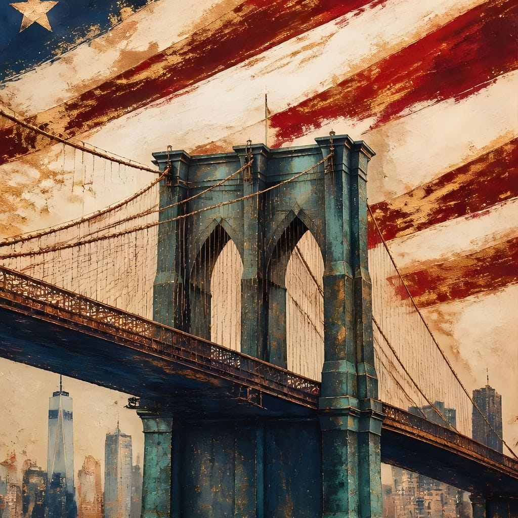 Iron Heritage Over The Harbor Canvas Wall Art