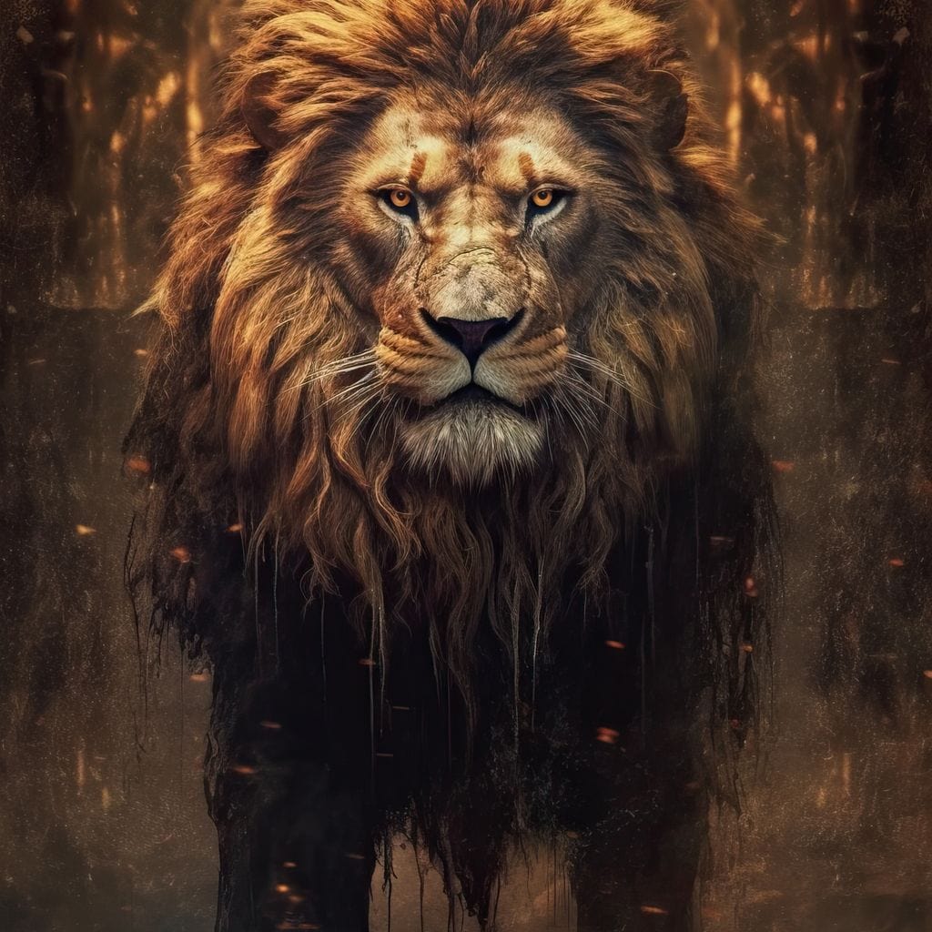 Lion of the Lord's Throne Canvas Wall Art