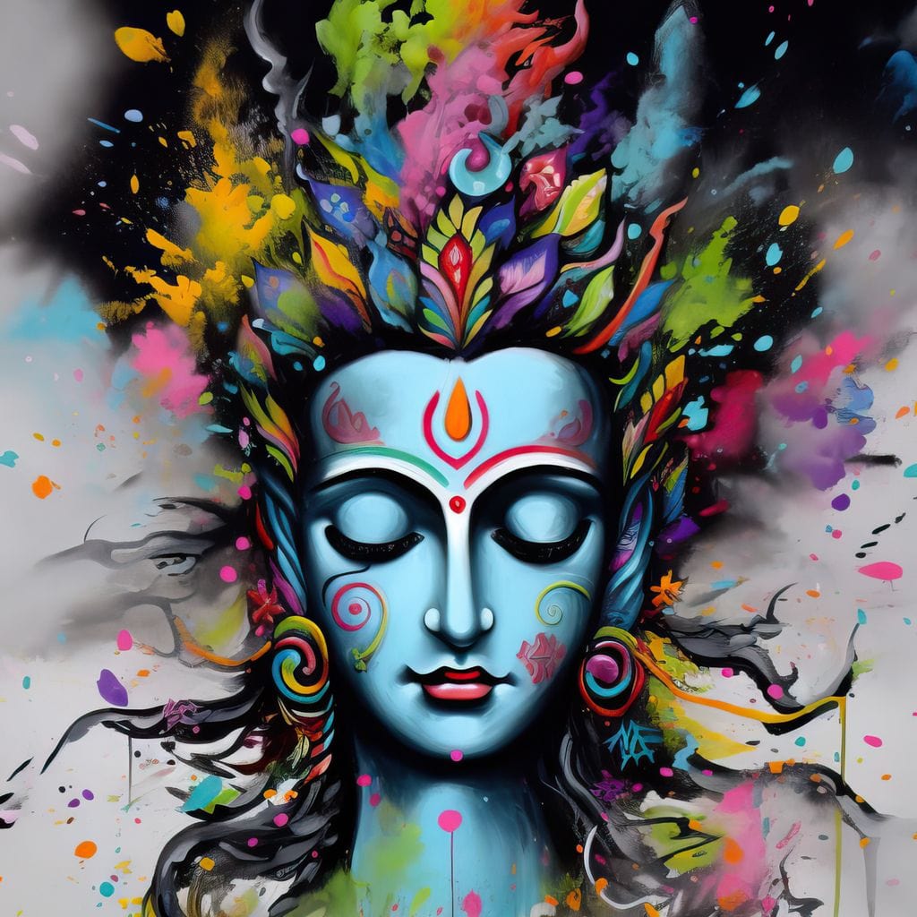 Heavenly Shiva Canvas Wall Art
