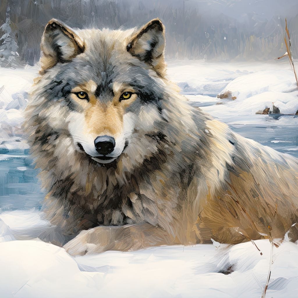 Winters Majestic Guardian Canvas Wall Art