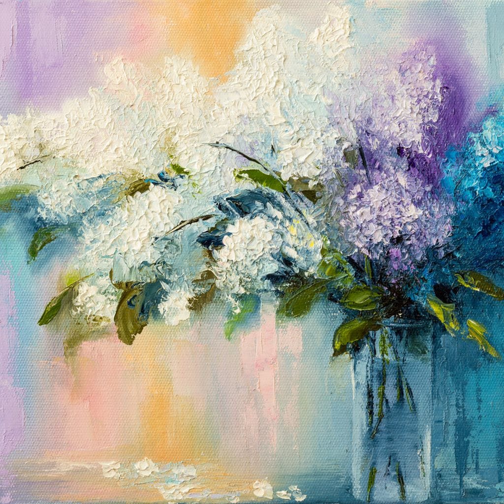 Lilac Flowers Canvas Wall Art