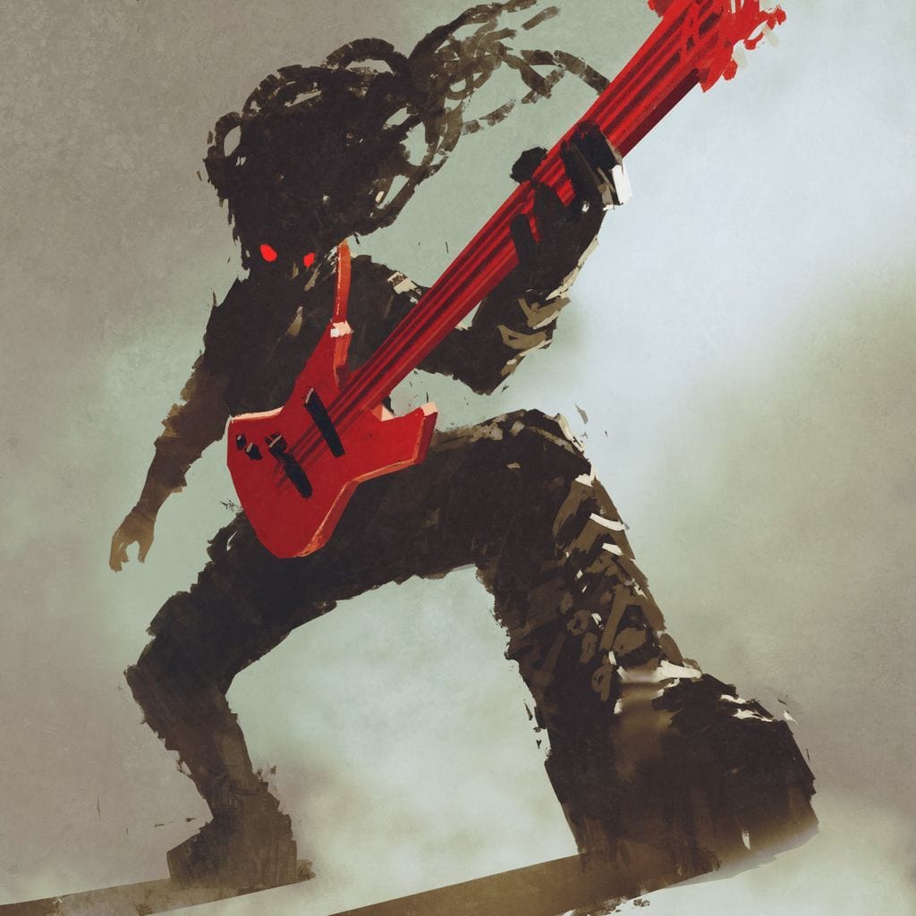 Rocker Monster Canvas Wall Art