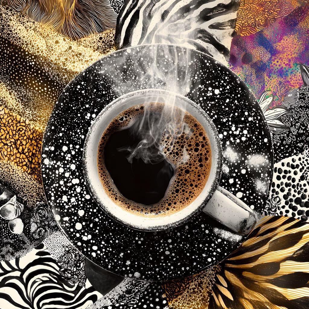 Cosmic Coffee Safari Dream Canvas Wall Art