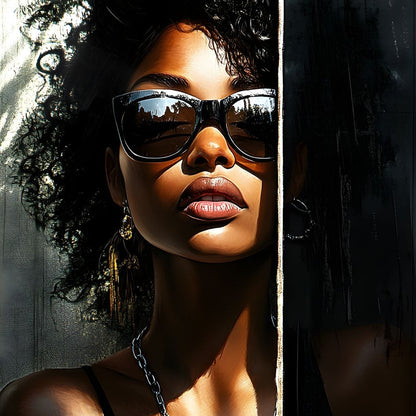 Sunlit Shadows Essence Canvas Wall Art