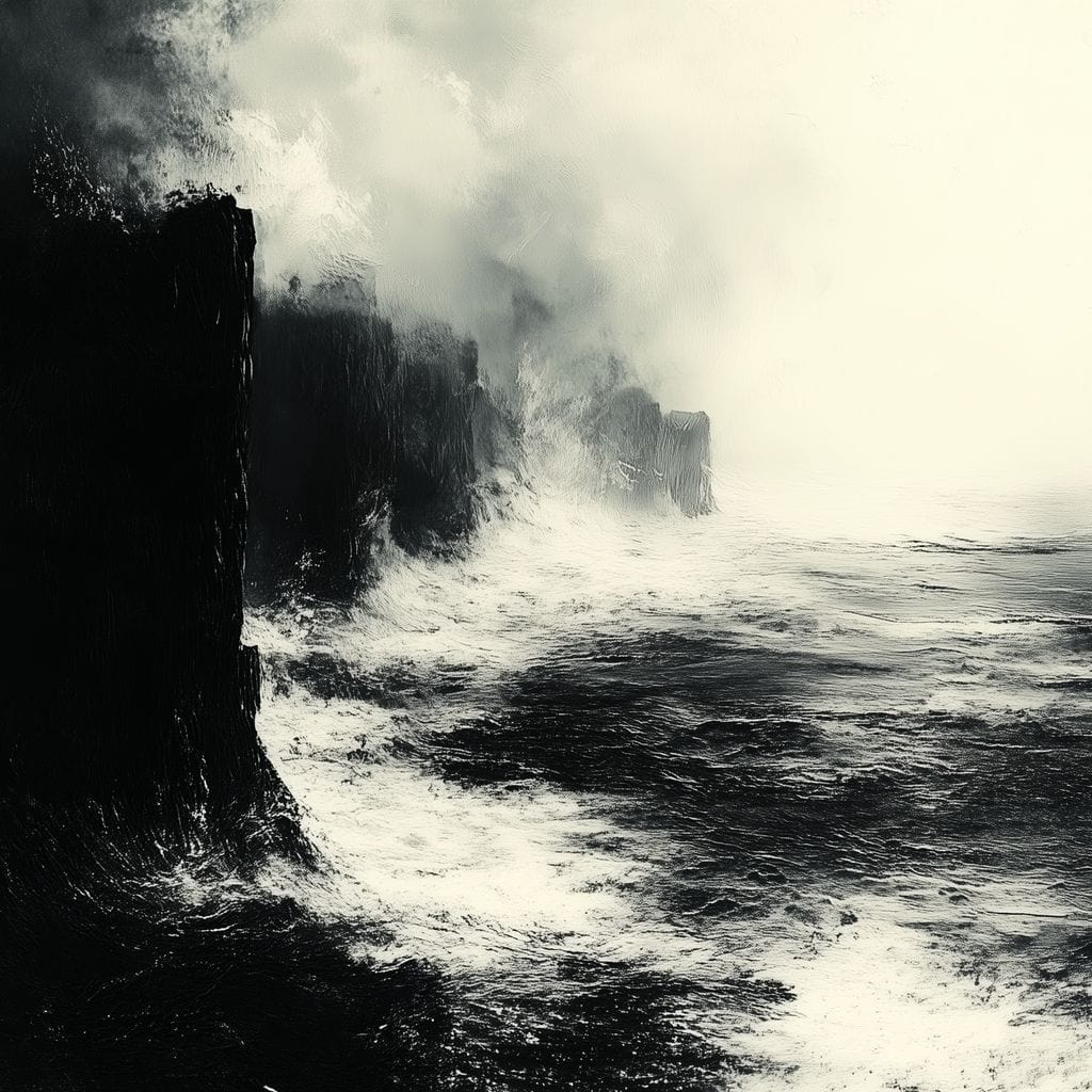 Black Shores Canvas Wall Art