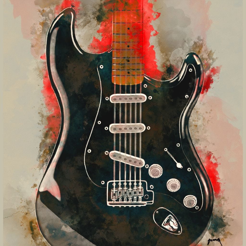 David Gilmour's Guitar Canvas Wall Art