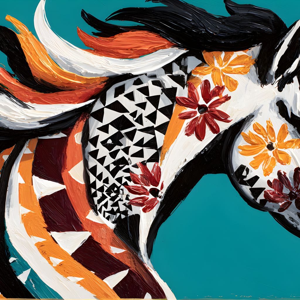 Vibrant Equine Spirit Canvas Wall Art