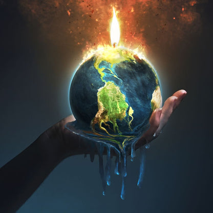 Holding the Earth Canvas Wall Art