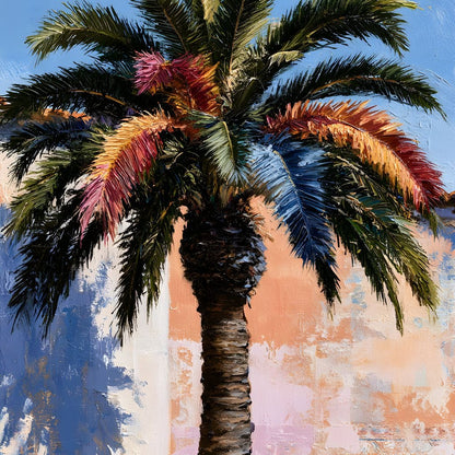 Coastal Palm Tree Canvas Wall Art
