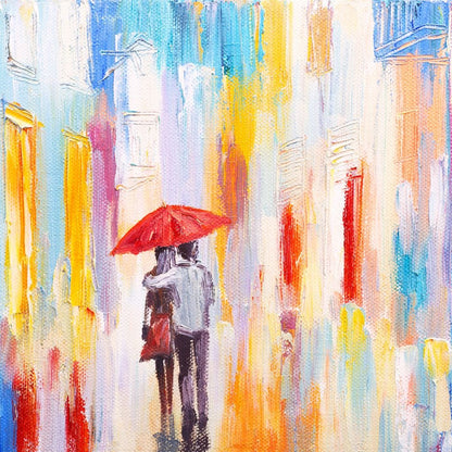 Romantic Rain Canvas Wall Art