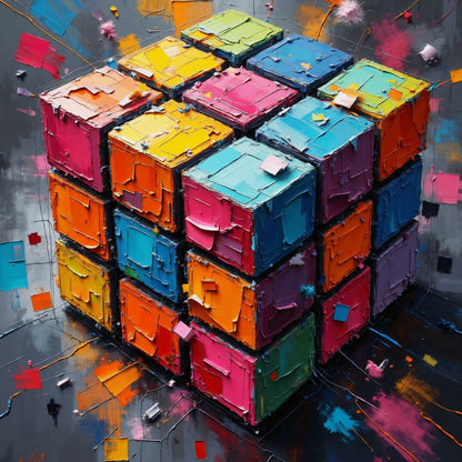 Fractured Logic Canvas Wall Art