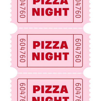 Retro Pizza Night Raffle Tickets Canvas Wall Art