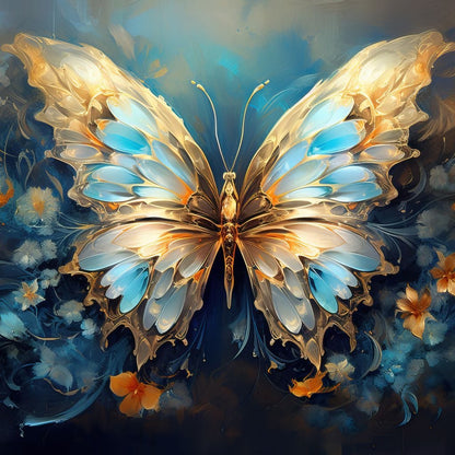 Ethereal Monarch's Flight Canvas Wall Art