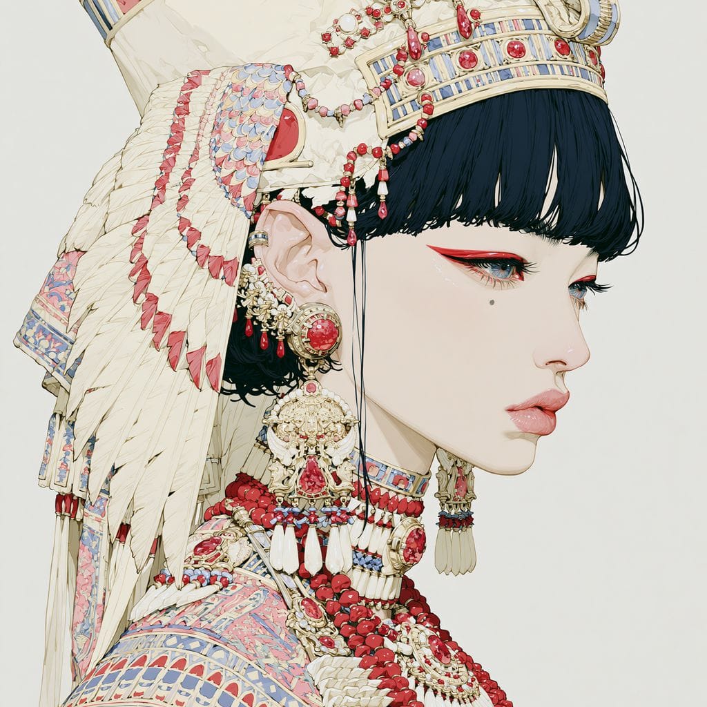 Ancient Egyptian Bride Canvas Wall Art