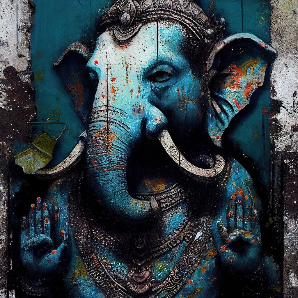 Wise Ganesha Canvas Wall Art