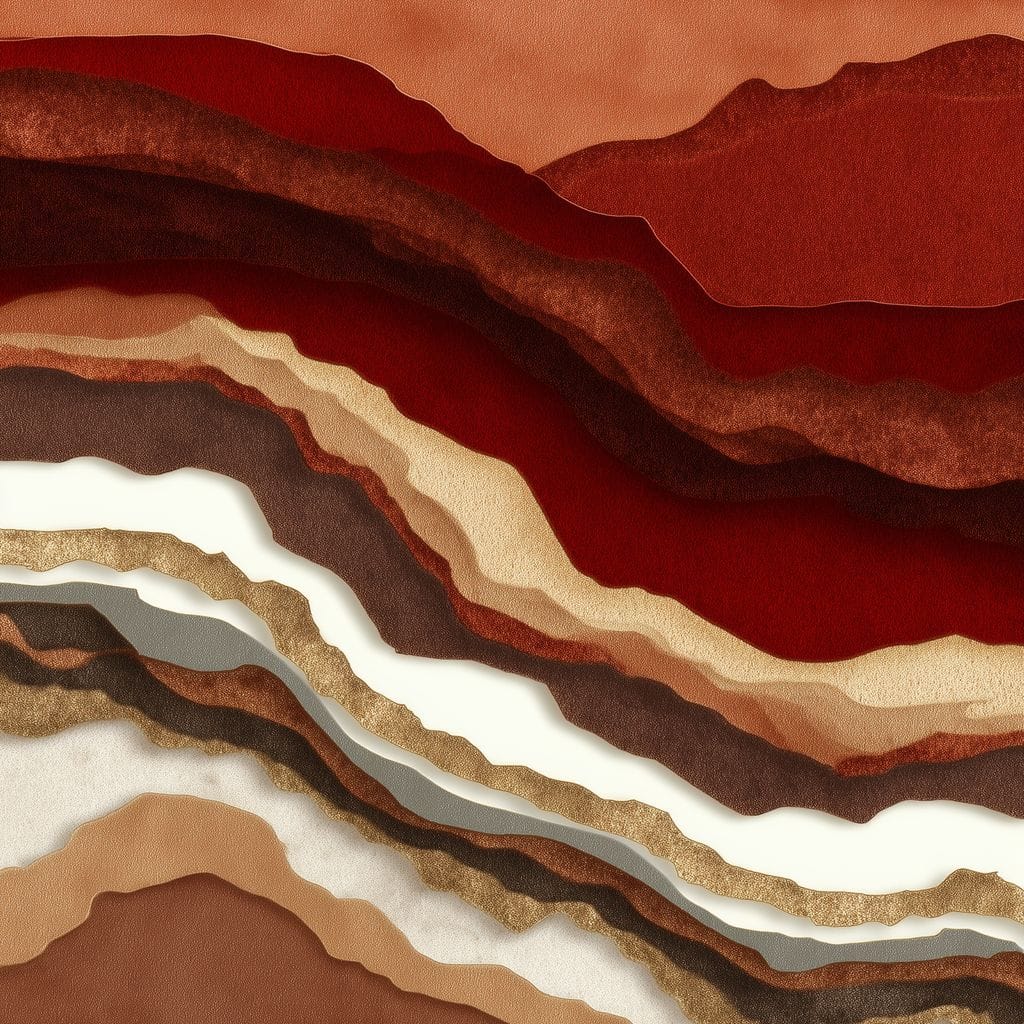 Desert Strata Gold Ridges Canvas Wall Art