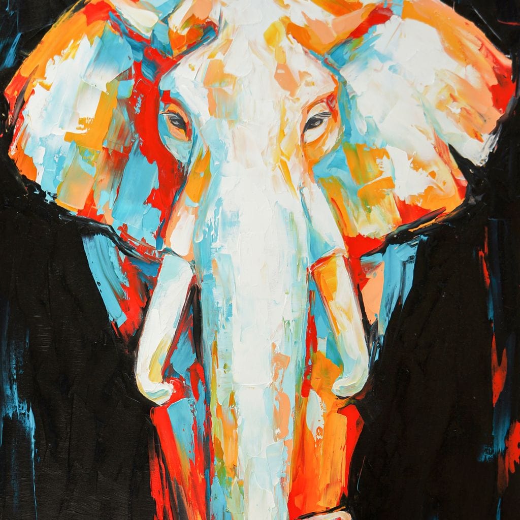 Elephant v2 Canvas Wall Art