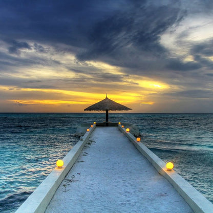 Maldivian Sunset Canvas Wall Art