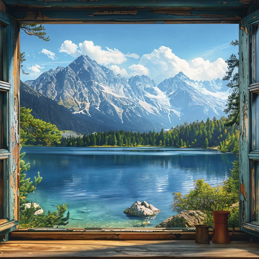 Alpine Serenity Vista Canvas Wall Art