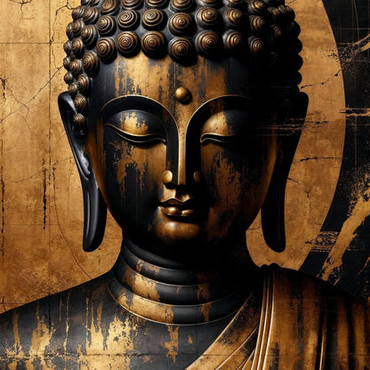Buddha's Aura of Serenity Canvas Wall Art