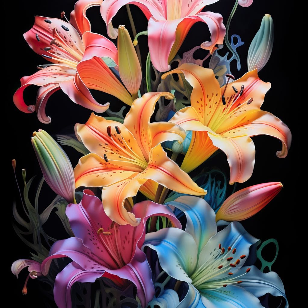 Dazzling Colors in Bloom Canvas Wall Art