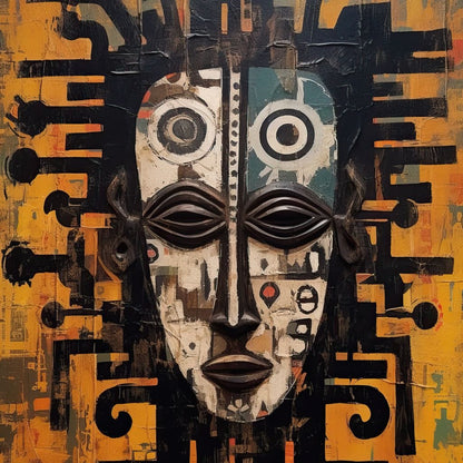 Tribal Mask 19 Canvas Wall Art