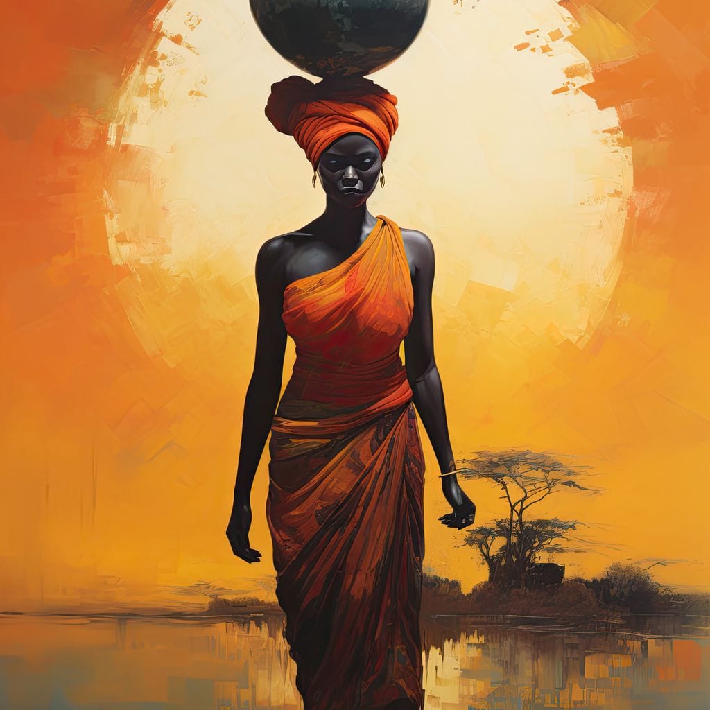 Amber Balance Horizon Canvas Wall Art