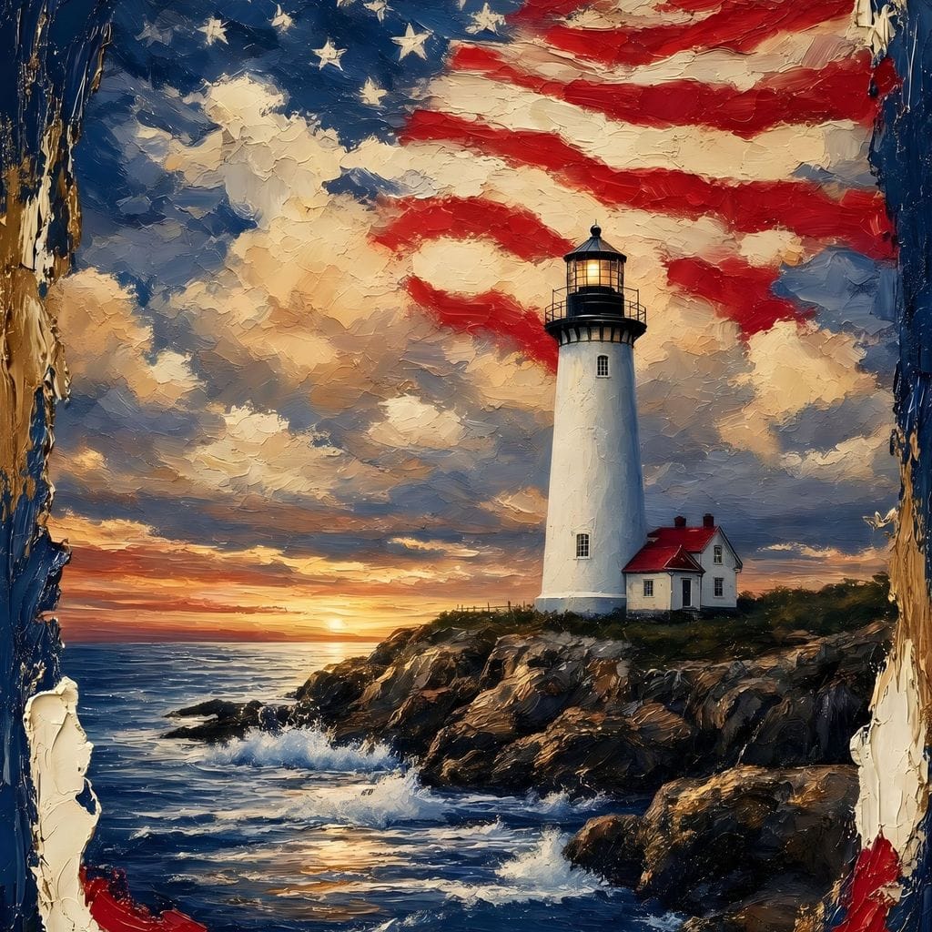 Beacon of the Coastal Morning Light Canvas Wall Art