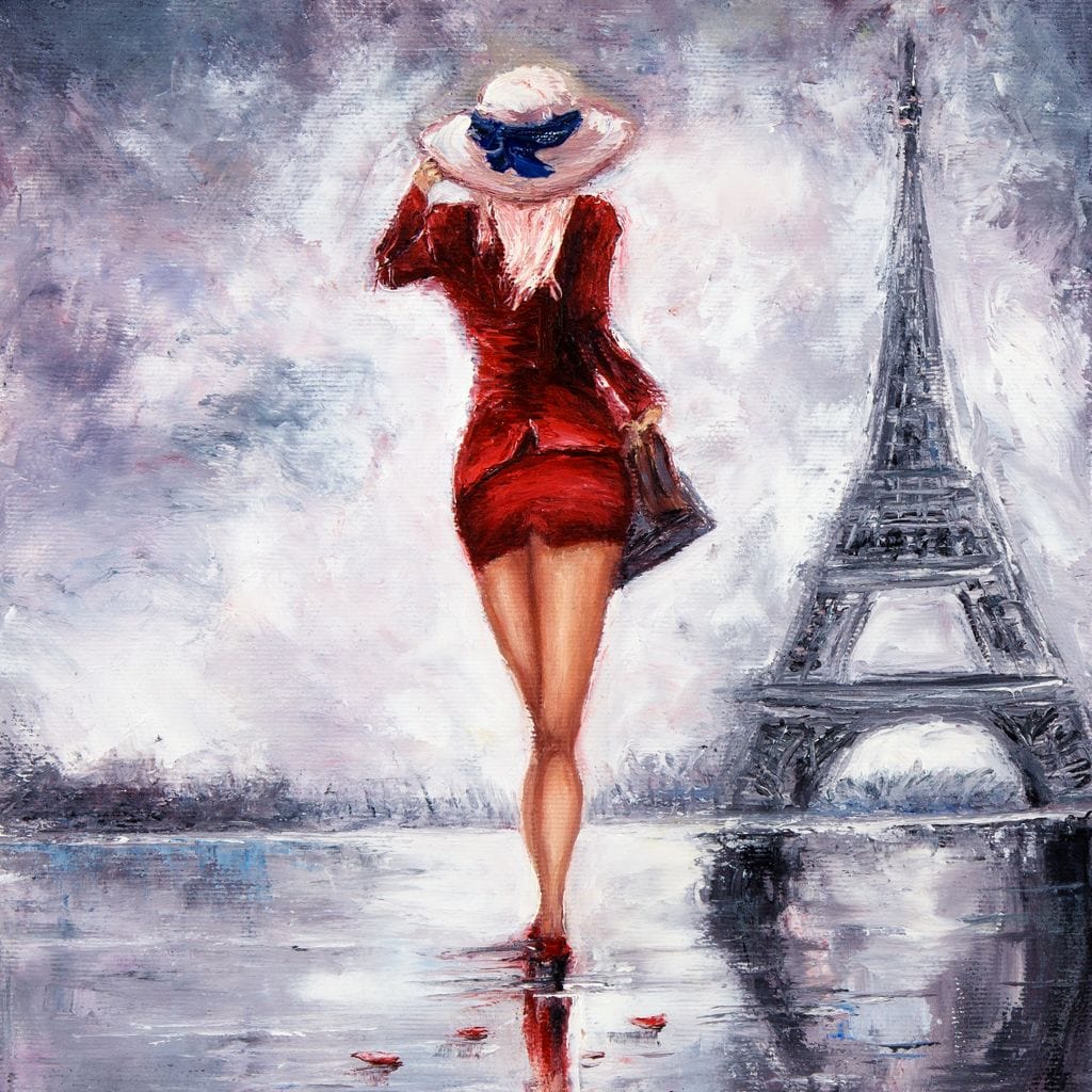 Looking for Love in Paris Canvas Wall Art
