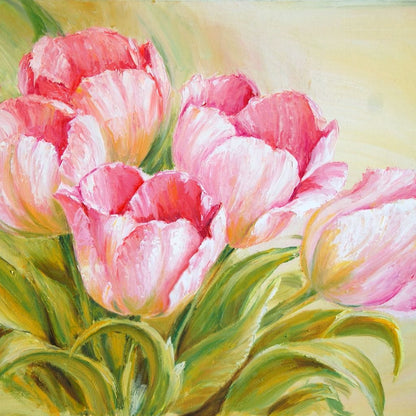 Pink Tulips Canvas Wall Art