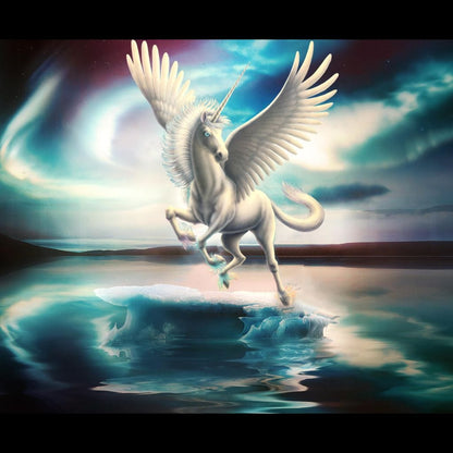 Northern Light Unicorn Canvas Wall Art