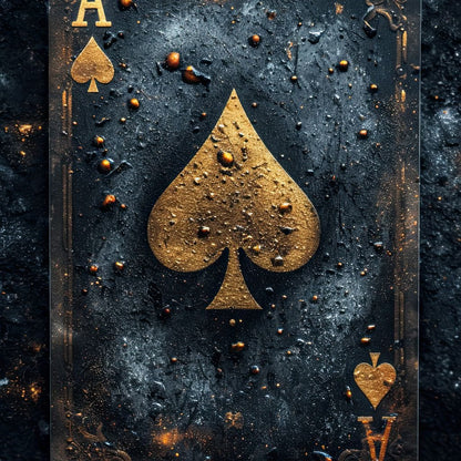 Golden Ace of Cosmic Dust Canvas Wall Art