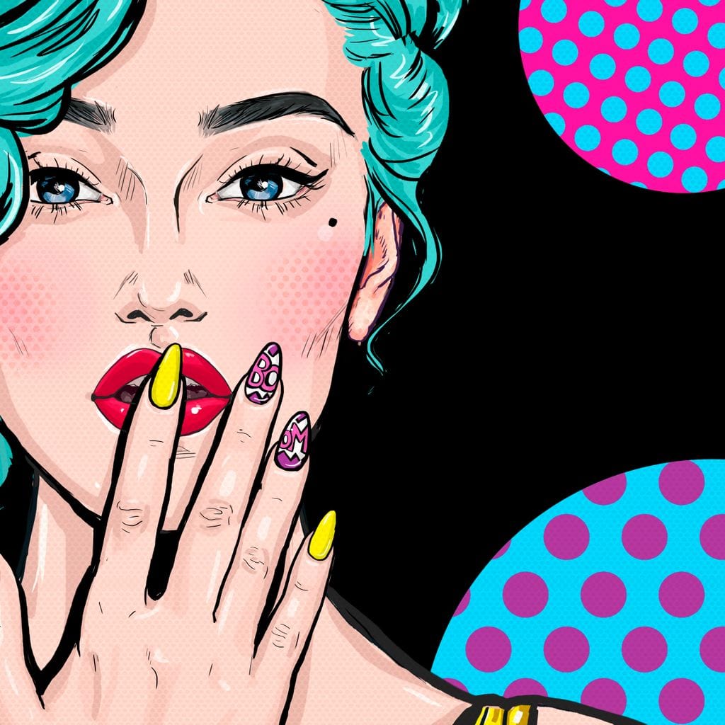 Pop Art Lady Canvas Wall Art
