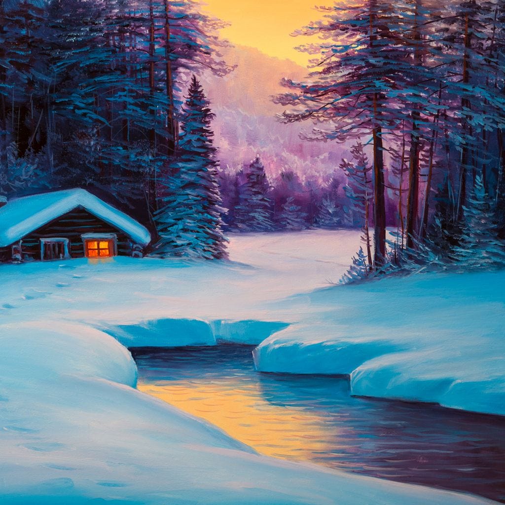 Winter Forest Home Canvas Wall Art