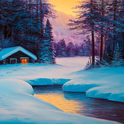 Winter Forest Home Canvas Wall Art