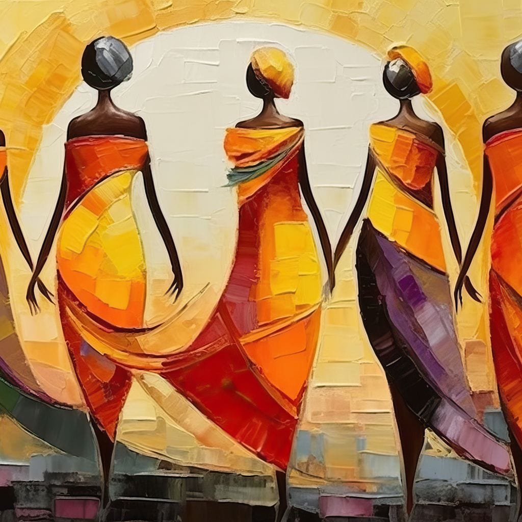 African Sunset Canvas Wall Art