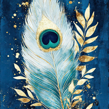 Peacock Plumage Radiance Canvas Wall Art