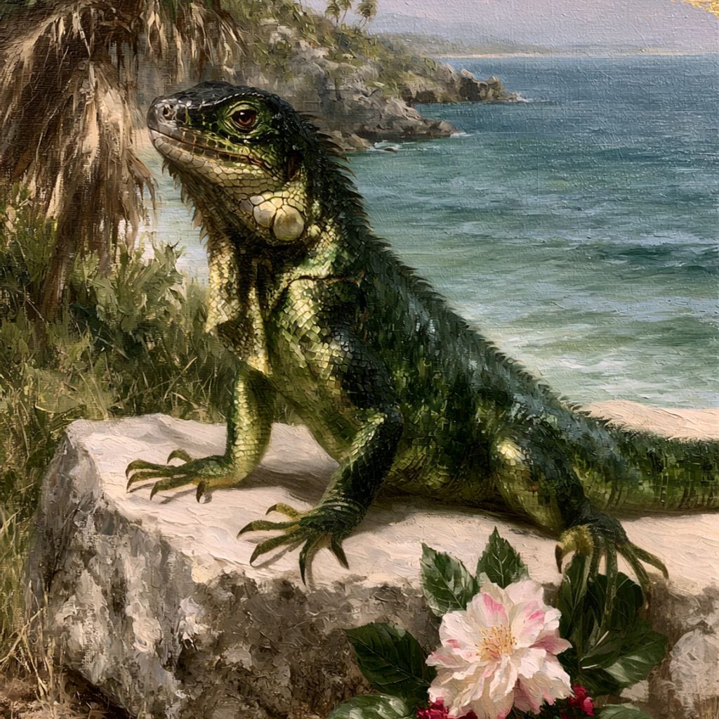 Patient Watcher of the Pacific Shore Canvas Wall Art