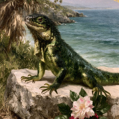 Patient Watcher of the Pacific Shore Canvas Wall Art