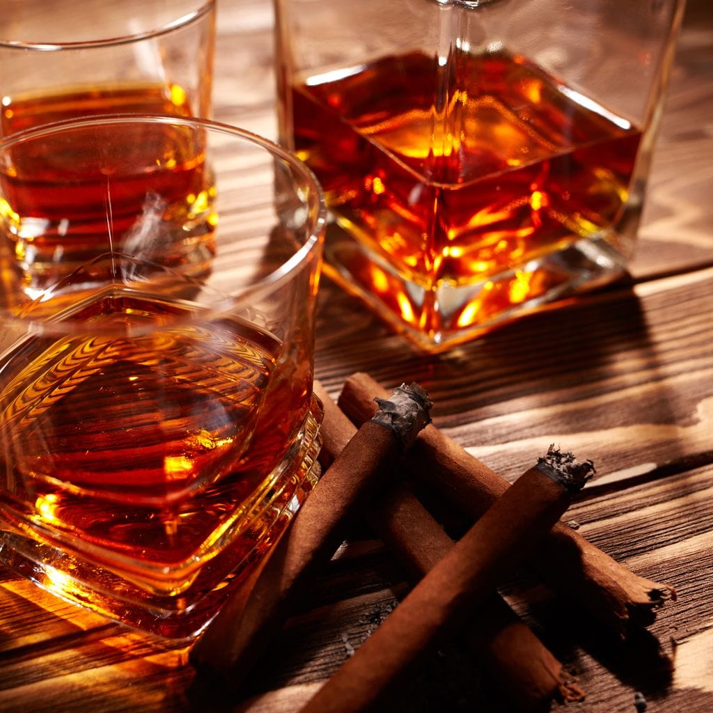 Cognac & Cigars Canvas Wall Art